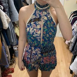 LF Romper - floral print sz M, fits size XS-S